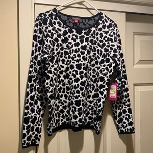 Vince Camuto animal print sweater